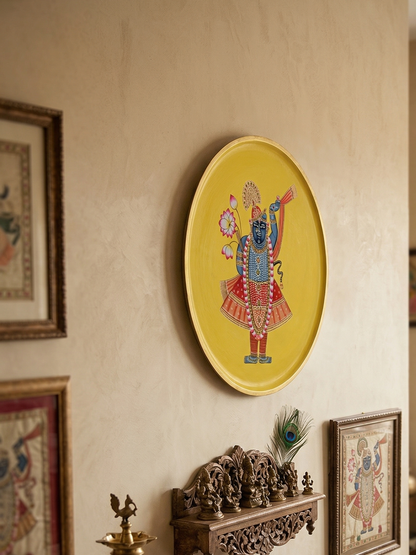 hand painted Srinathji  wall décor plate