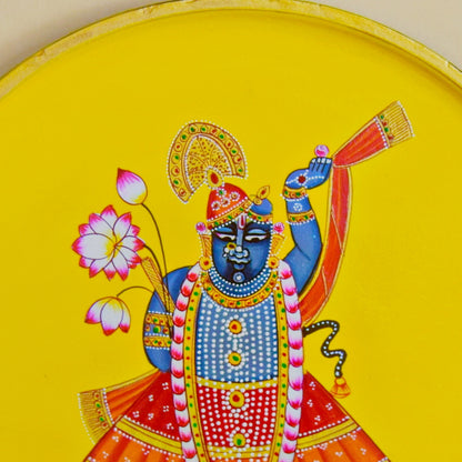 hand painted Srinathji  wall décor plate