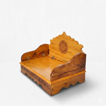 Wooden Plain Sinhasan