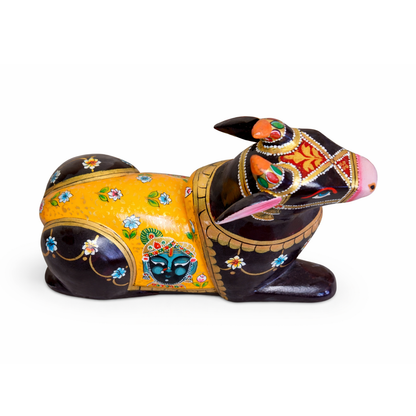 Finely Hand Painted Black Nandi