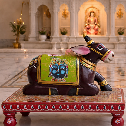 Finely Hand Painted 6" Brown Nandi