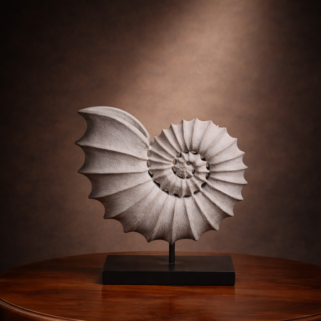 Carved Wood Spiral Flower Vase With Stand