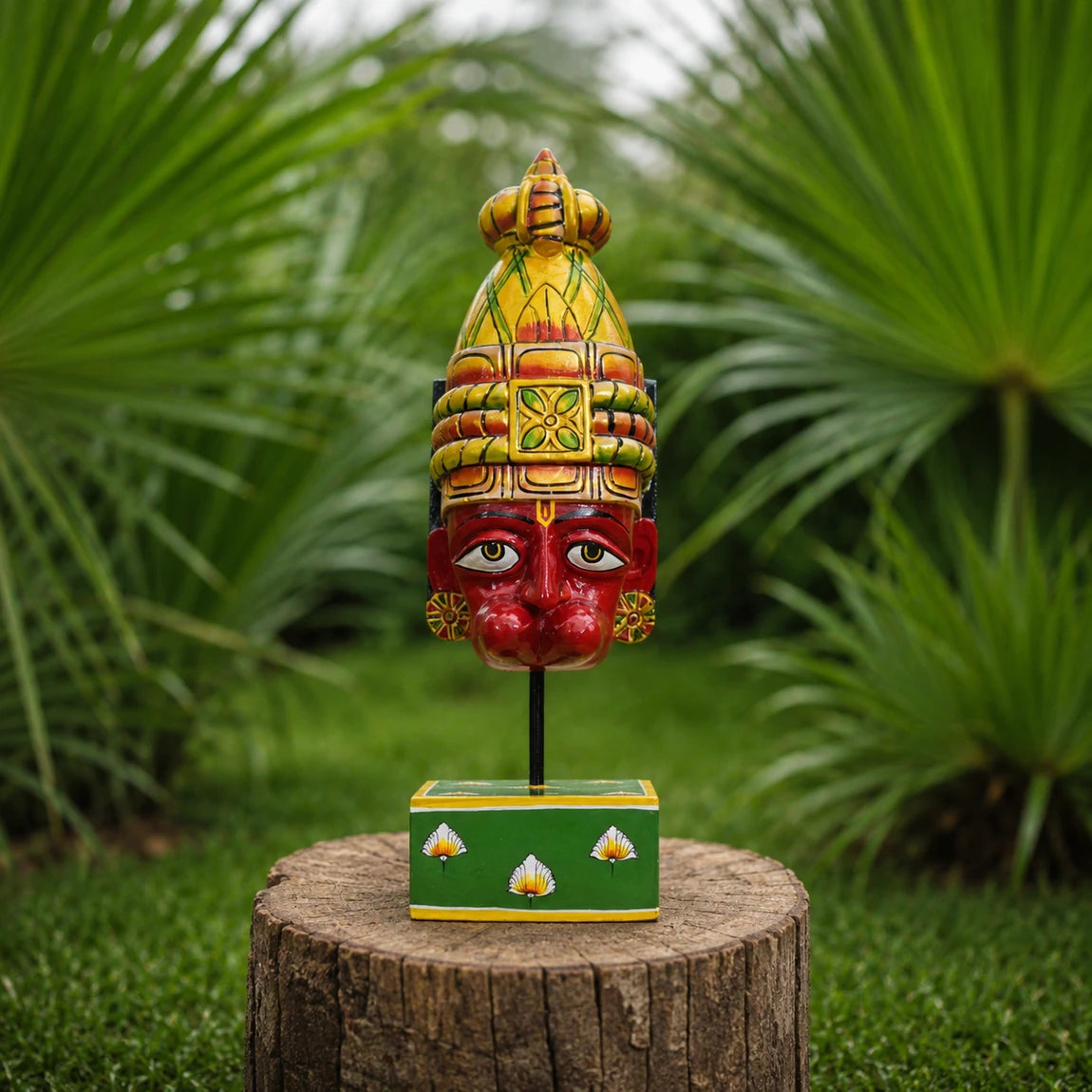 Hand Painted Hanuman Face Stand