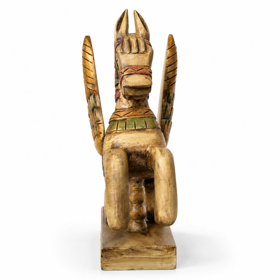 Antique Look Wooden Angel Horse