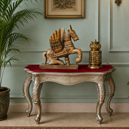 Antique Look Wooden Angel Horse