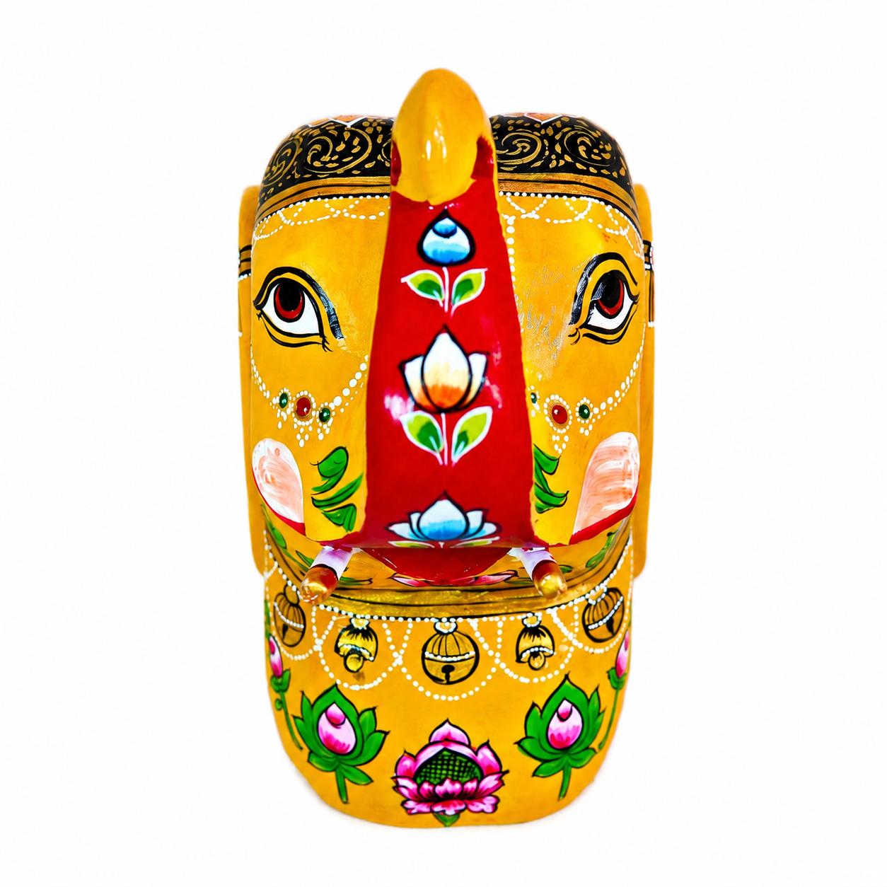 Vastu Yellow Elephant Head Wall Hanging