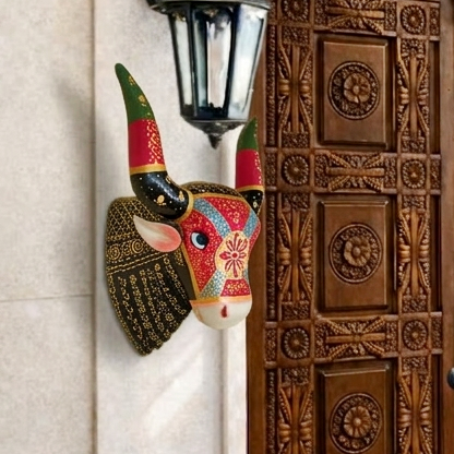 Black Bull Head Wall Hanging