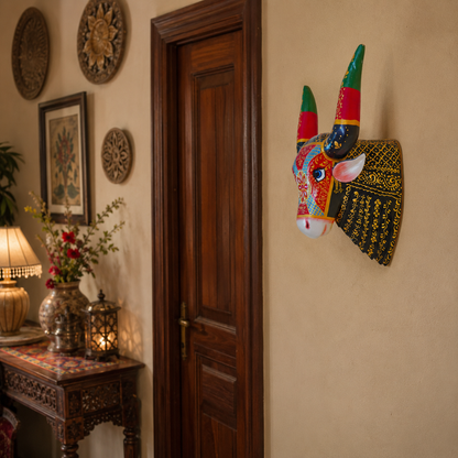 Black Bull Head Wall Hanging