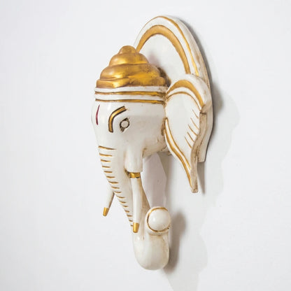 Marble finish Ganesh face Wall Hanging -15 inch