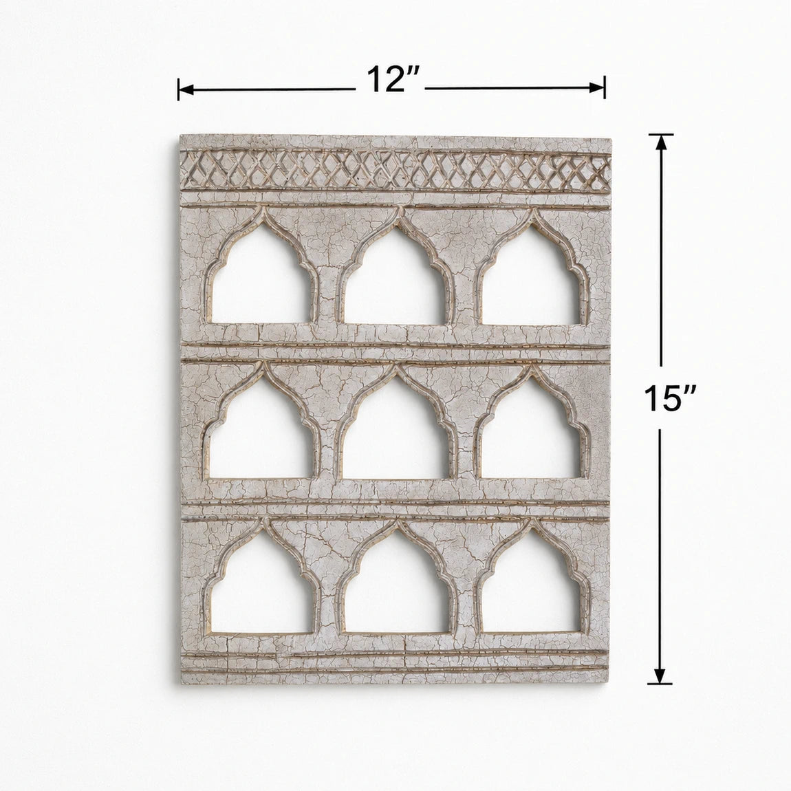 Crackled Antique Finish 9 Mehrab Frame