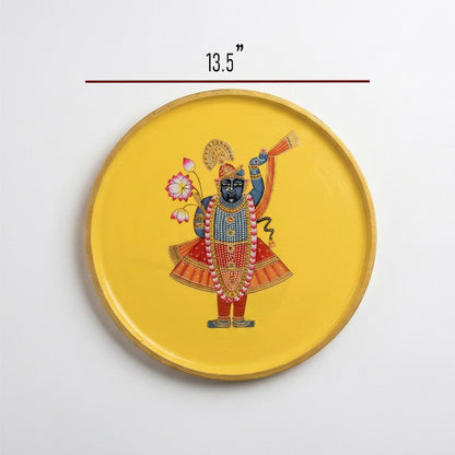 hand painted Srinathji  wall décor plate