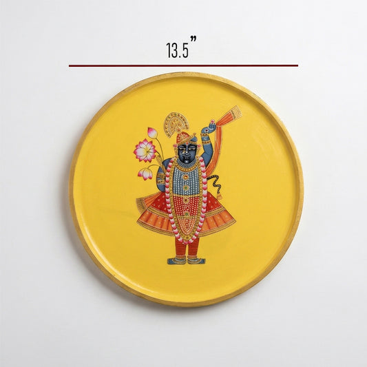 hand painted Srinathji  wall décor plate