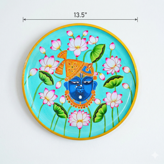 hand painted Srinathji  mukharbind plate